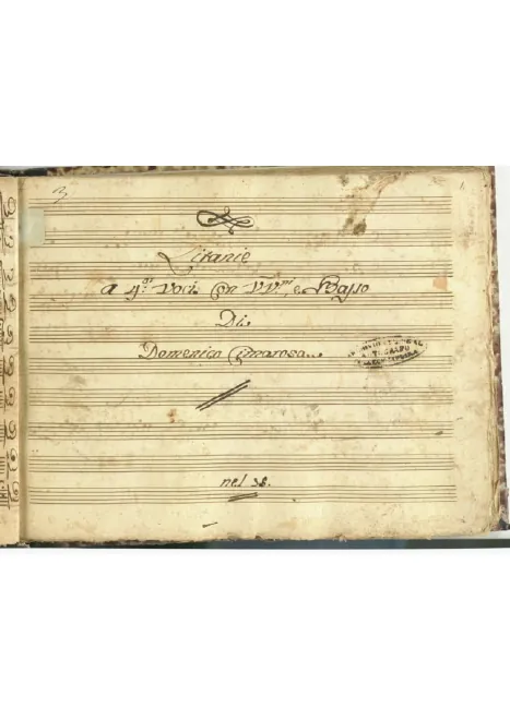 First page of Litanie a 4 voci con violini e basso