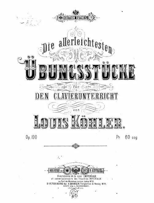First page of Die allerleichtesten Übungsstücke