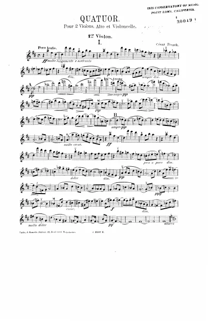 First page of String Quartet