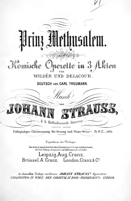 First page of Prinz Methusalem
