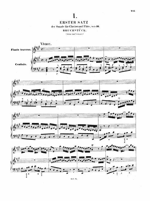 First page of Flute Sonata