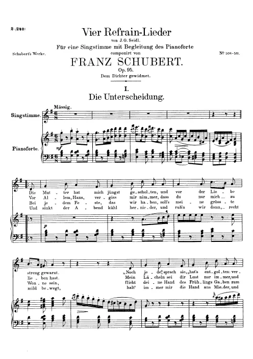 First page of 4 Refrainlieder
