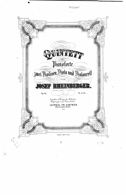 First page of Piano Quintet