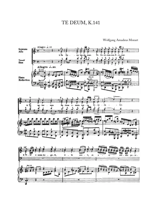 First page of Te Deum