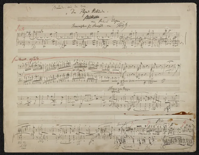 First page of Ballade aus dem Fliegenden Holländer