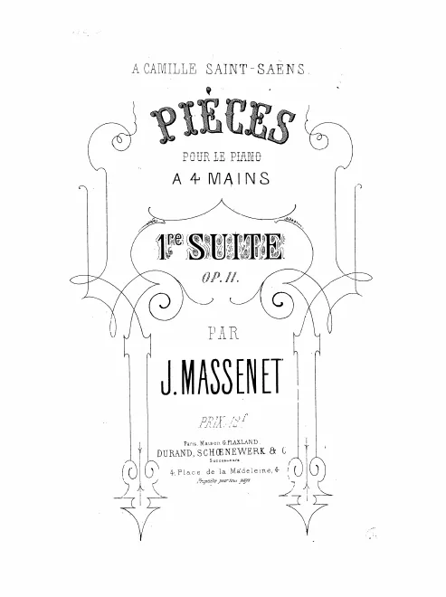 First page of 3 Pièces pour piano à 4 mains
