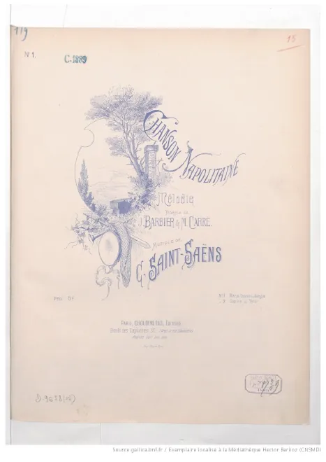 First page of Chanson napolitaine