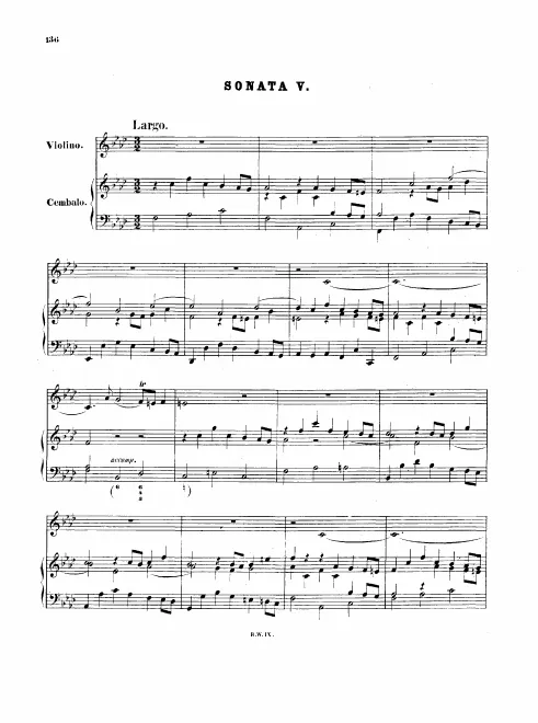 First page of Violin Sonata in F minor