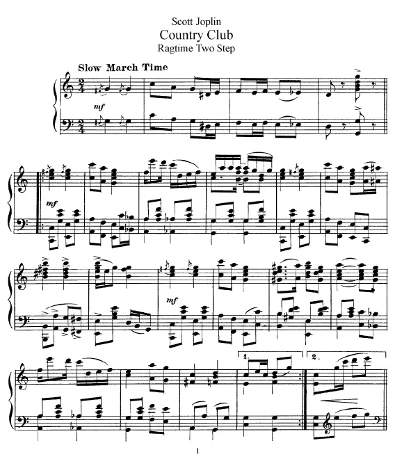 First page of Country Club