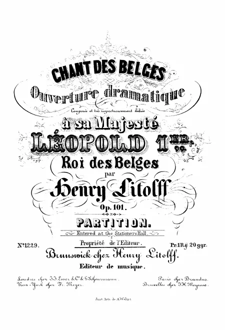 First page of Chant des Belges
