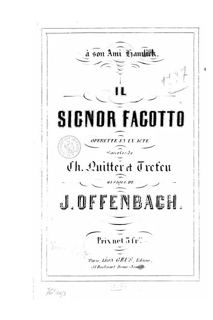 First page of Il signor Fagotto
