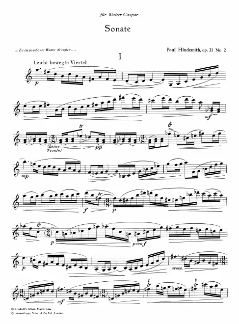 First page of Violin Sonata