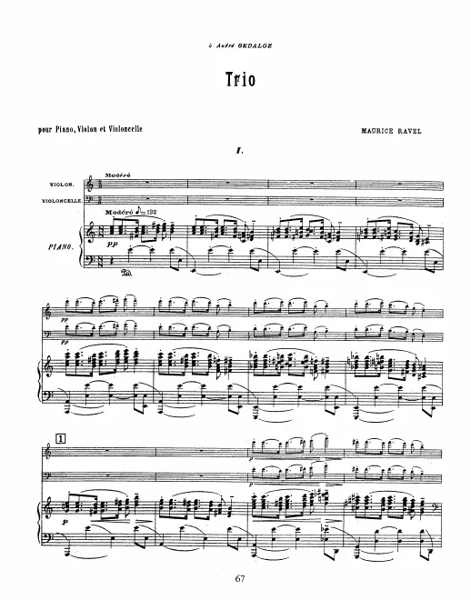 First page of Piano Trio