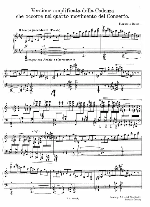 First page of Piano Concerto