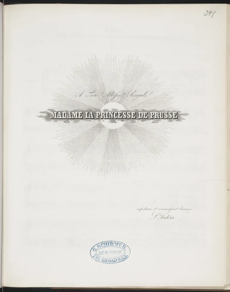 First page of Élégie sur des motifs du Prince Louis Ferdinand de Prusse