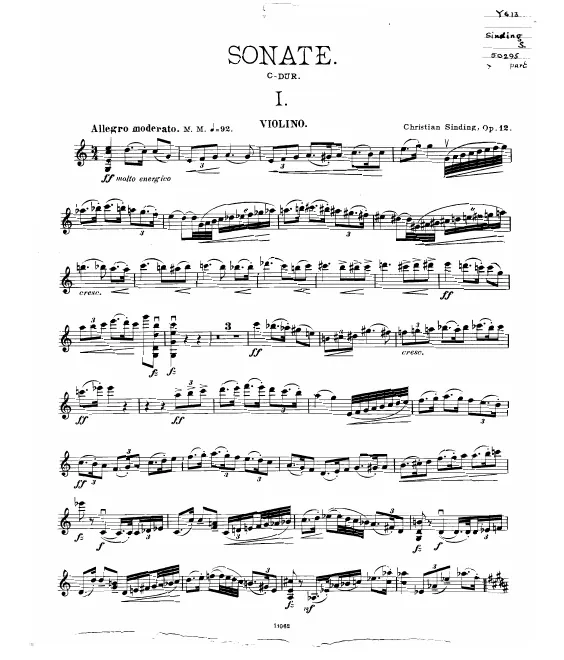 First page of Violin Sonata No.1