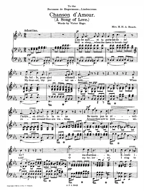 First page of 3 Songs, Op.21
