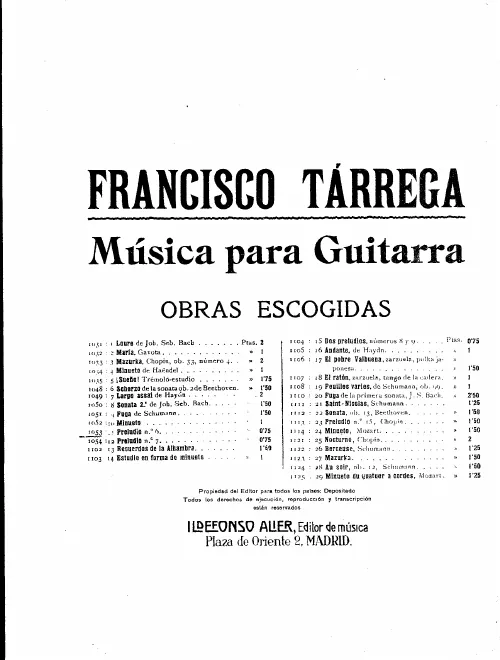 First page of Pereludio No.6