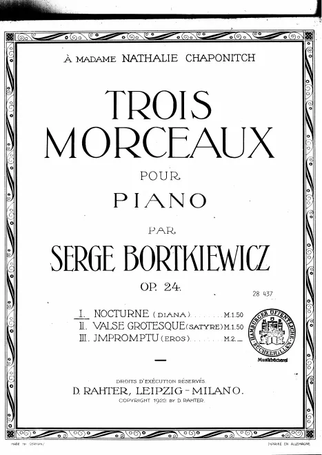 First page of 3 Morceaux