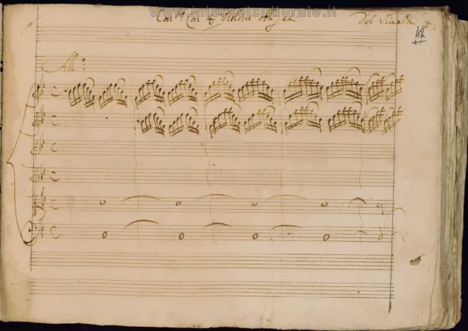 First page of Concerto for 4 Violins in B-flat major