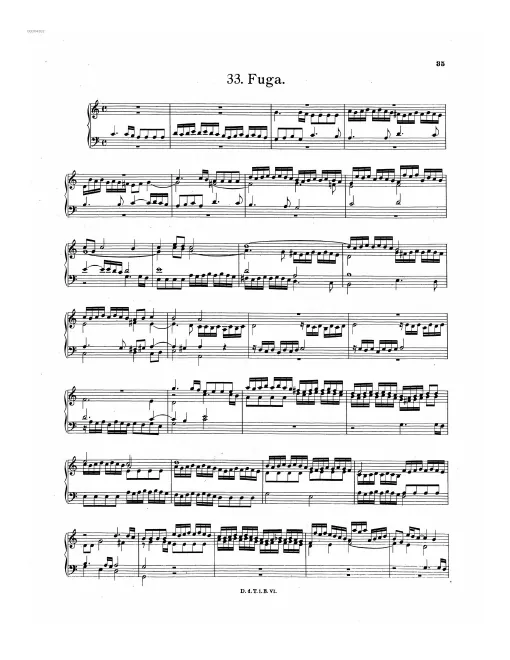 First page of Fugue in C major