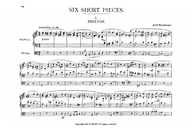 First page of 6 Stücke