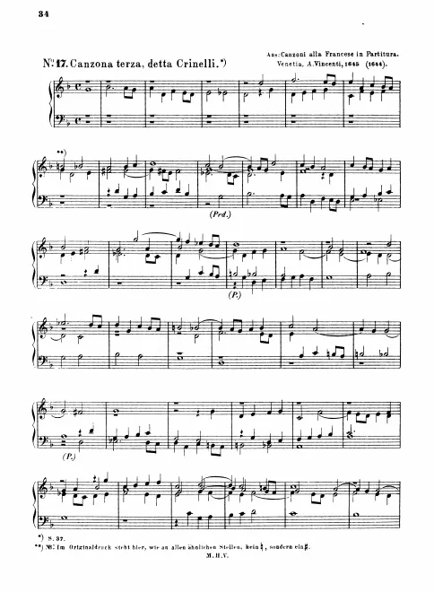 First page of Canzon Terza detta La Crivelli