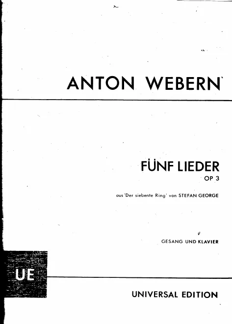 First page of 5 Lieder aus Der siebente Ring
