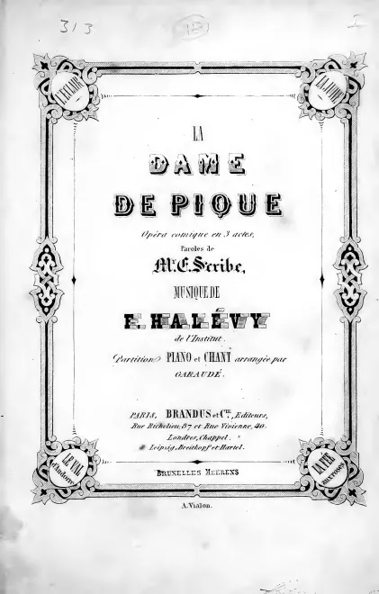 First page of La dame de pique
