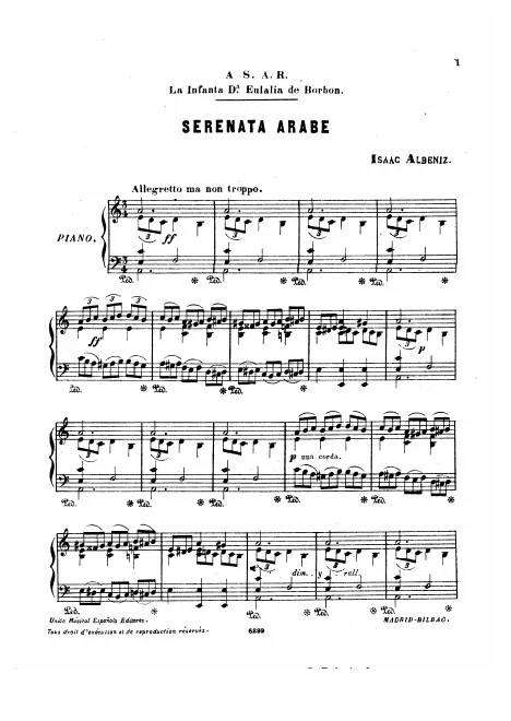 First page of Serenata Arabe