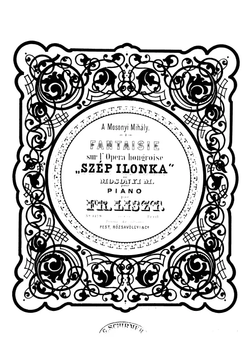 First page of Fantaisie sur l'opéra hongrois Szép Ilonka