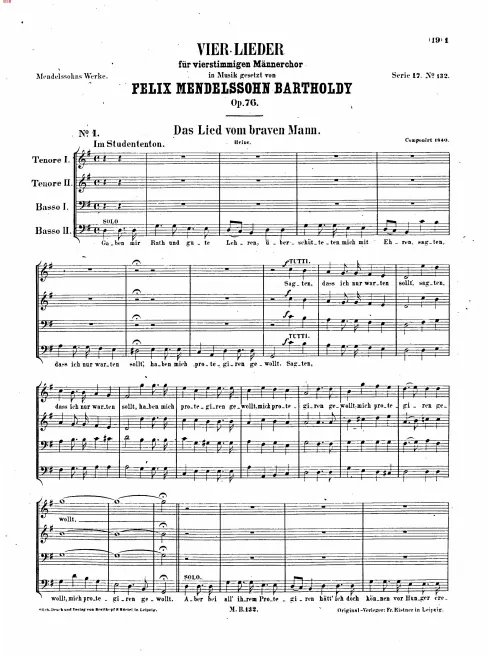 First page of 4 Lieder