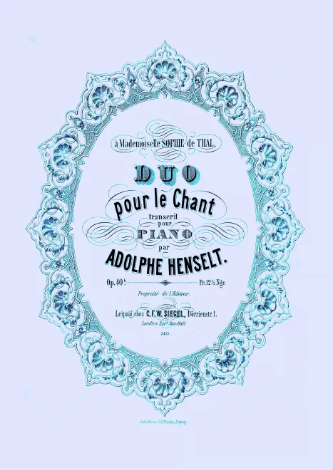 First page of Duo pour le Chant, Op.40b
