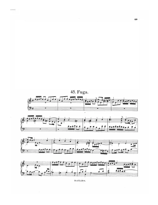 First page of Fugue in A minor