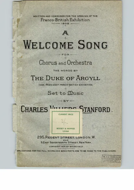 First page of A Welcome Song