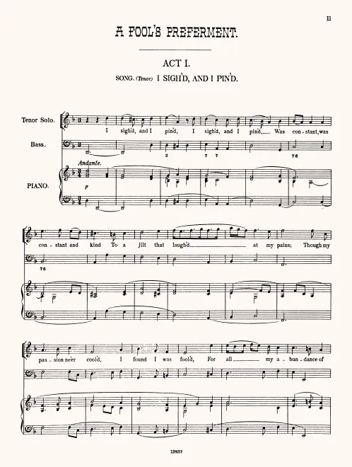 First page of A Fool's Preferment