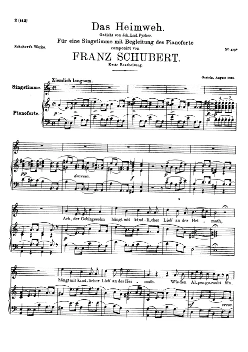 First page of Das Heimweh
