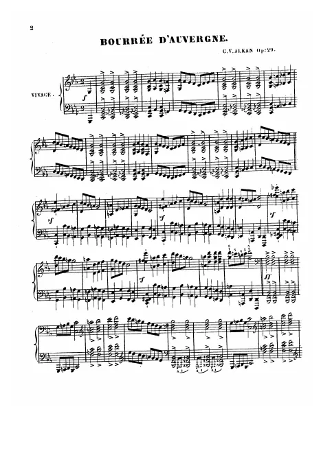 First page of Bourrée d'Auvergne