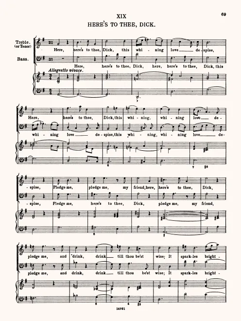 First page of Here's to Thee, Dick
