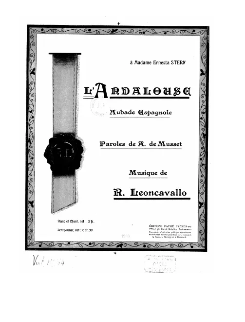 First page of L'Andalouse