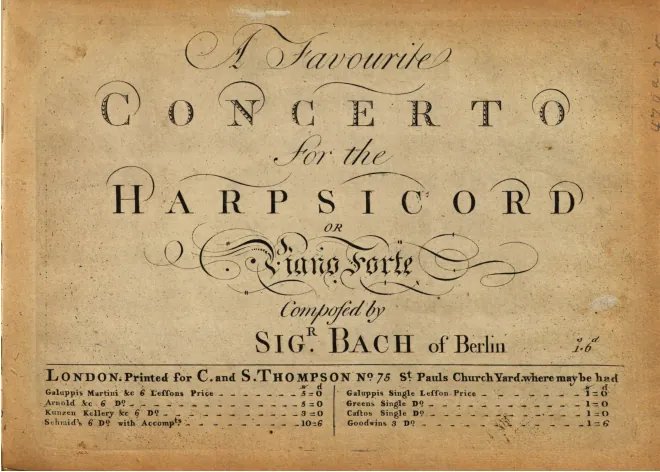 First page of Keyboard Concerto in A major