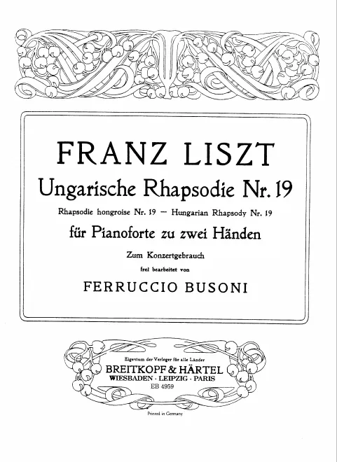 First page of Hungarian Rhapsody No.19