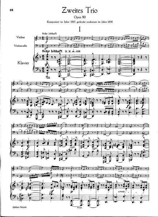 First page of Piano Trio No.2