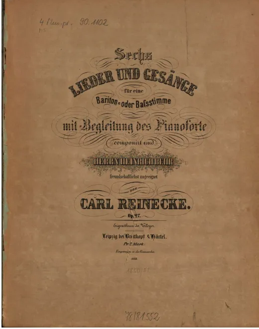 First page of 6 Lieder