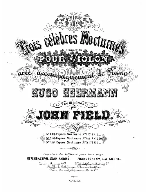 First page of Nocturne in A major