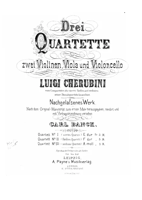 First page of String Quartet No.5
