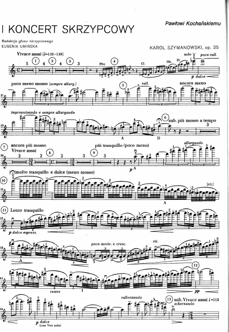 First page of Violin Concerto No.1