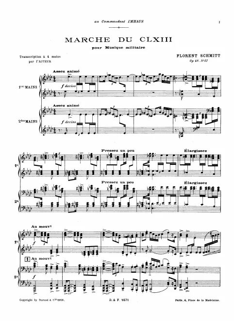 First page of Marche du 163 R.I.