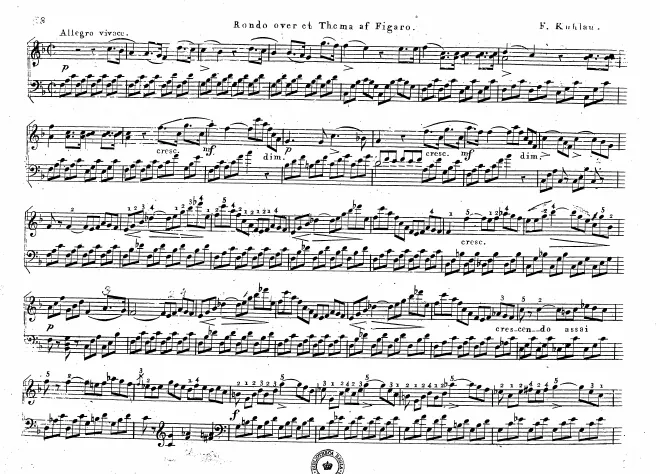 First page of Drei leichte Rondos über beliebte Opern-Melodien fürs Piano Forte