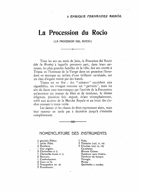 First page of La procesión del Rocío